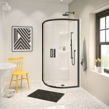 Maax Canada 137449-900-340-000 - Radia Neo-round 38 x 38 x 71.5 in. 6 mm Sliding Shower Door for Corner Installation with Clear gla