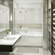 Maax Canada 137502-900-084-000 - Edge Duo 42 x 58 in. 8 mm Pivot Tub Screen for Alcove Installation with Clear glass in Chrome