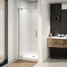 Maax Canada 137836-900-305-000 - ModulR 34 x 78 in. 8 mm Pivot Shower Door for Alcove Installation with Clear glass in Brushed Nick