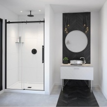 Maax Canada 138460-900-360-000 - Vela 44.5-47 x 78.75 in. 8mm Sliding Shower Door for Alcove Installation with Clear glass in Matte