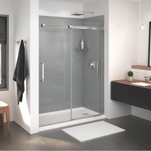 Maax Canada 138762-900-305-000 - Inverto 56-59 x 70.5-74 in. 8mm Bypass Shower Door for Alcove Installation with Clear glass in Bru