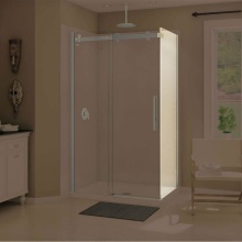 Maax Canada 139395-900-305-000 - Halo Return Panel for 34 in. Base with Clear glass in Brushed Nickel