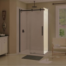 Maax Canada 139396-900-173-000 - Halo Return Panel for 36 in. Base with Clear glass in Dark Bronze