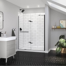 Maax Canada 139580-900-340-000 - Reveal Sleek 71 56-59 x 71 1/2 in. 8mm Pivot Shower Door for Alcove Installation with Clear glass