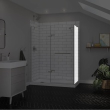 Maax Canada 139581-900-305-000 - Reveal Sleek 71 Return Panel for 32 in. Base with Clear glass in Brushed Nickel