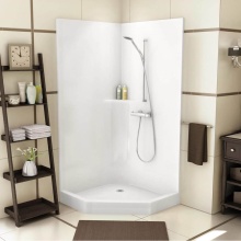 Maax Canada 140009-000-002-000 - CSS40 42 x 42 AcrylX Corner Center Drain One-Piece Shower in White