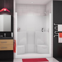 Maax Canada 140088-000-002-000 - SS3660 AcrylX Alcove Center Drain One-Piece Shower in White