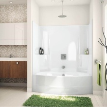 Maax Canada 140105-000-002-000 - TSO6042 60 in. x 42 in. x 72 in. 1-piece Tub Shower with Center Drain in White