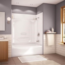 Maax Canada 148012-000-002-294 - Essence TS-6032 AcrylX Alcove Left-Hand Drain Four-Piece Tub Shower in White