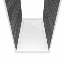 Maax Canada 410006-506-001-100 - B3Round 6036 Acrylic Tunnel Shower Base in White with Back End Drain