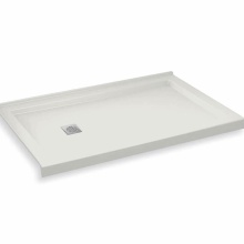 Maax Canada 420004-502-001-100 - B3Square 6030 Acrylic Corner Left Shower Base in White with Left-Hand Drain