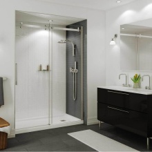 Maax Canada 420005-501-001-100 - B3Square 6032 Acrylic Alcove Shower Base in White with Left-Hand Drain