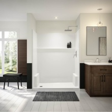 Maax Canada 107663-000-002-501 - Icon SH6032 AFR Acrylx Alcove Left Hand Drain One-Piece Tub Shower in White