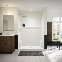 Maax Canada 107664-000-002-500 - Icon SH6034X AFR Acrylx Alcove Center Drain One-Piece Shower in White
