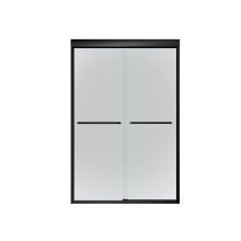 Maax Canada 135663-978-340-000 - Aura 43-47 x 71 in. 6 mm Bypass Shower Door for Alcove Installation with Frost Glass in Matte Blac