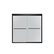 Maax Canada 135661-978-340-000 - Aura 55-59 x 57 in. 6 mm Bypass Tub Door for Alcove Installation with Frost Glass in Matte Black