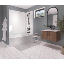 Maax Canada 106697-000-272-000 - Effika 6030 Polystyrene Glue Up Three-Piece Tub Wall Surround in White