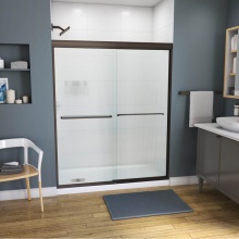 Maax Canada 134565-927-172-000 - Kameleon 55-59 x 71 in. 6 mm Bypass Shower Door for Alcove Installation with Fluted glass in Dark