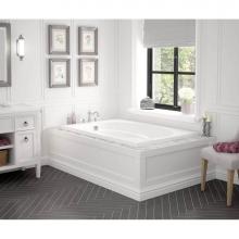Maax Canada 100027-002-001-000 - Temple 59.75 in. x 40.75 in. Alcove Bathtub with End Drain in White