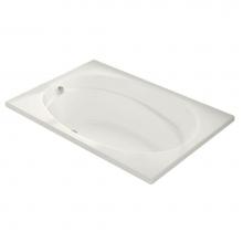 Maax Canada 100027-001-007-000 - Temple 59.75 in. x 40.75 in. Alcove Bathtub with Whirlpool System End Drain in Biscuit
