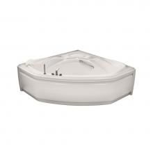Maax Canada 100055-094-007 - Infinity 60 in. x 60 in. Corner Bathtub with Combined Hydromax/Aerofeel System Center Drain in Bis