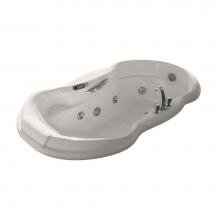 Maax Canada 100082-055-007 - Palace 71.5 in. x 37.25 in. Drop-in Bathtub with Aerofeel System End Drain in Biscuit