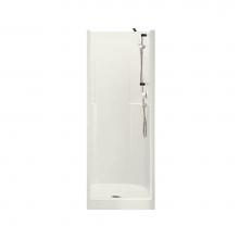 Maax Canada 100726-000-007 - Biarritz 40 29.75 in. x 32 in. x 74.375 in. 1-piece Shower with No Seat, Center Drain in Biscuit