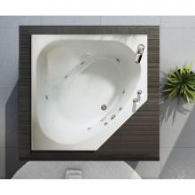 Maax Canada 100875-001-001-000 - Tandem 54.125 in. x 54.125 in. Corner Bathtub with Whirlpool System Without tiling flange, Center