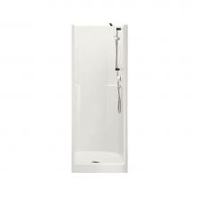 Maax Canada 100959-000-007 - Biarritz 40 29.75 in. x 32 in. x 74.375 in. 1-piece Shower with No Seat, Center Drain in Biscuit
