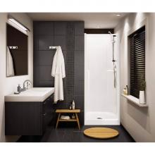 Maax Canada 100971-000-015 - Biarritz 80 31.625 in. x 33 in. x 73.875 in. 1-piece Shower with No Seat, Center Drain in Black