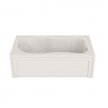 Maax Canada 101054-055-007 - Topaz 59.75 in. x 32.125 in. Alcove Bathtub with Aerofeel System End Drain in Biscuit