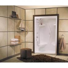 Maax Canada 101139-000-001-104 - Stamina 48-I 51 in. x 35.75 in. x 85.25 in. 1-piece Shower with Right Seat, Center Drain in White