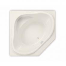 Maax Canada 101212-107-007 - Nancy 54 in. x 54 in. Drop-in Bathtub with Hydrosens System Center Drain in Biscuit