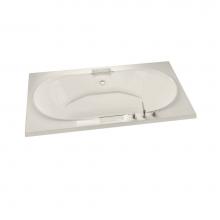 Maax Canada 101250-107-007 - Antigua 71.75 in. x 41.75 in. Drop-in Bathtub with Hydrosens System Center Drain in Biscuit