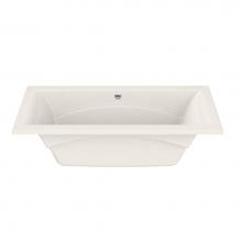 Maax Canada 101275-054-007 - Optik 72 in. x 42 in. Undermount Bathtub with Hydrofeel System Center Drain in Biscuit