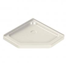 Maax Canada 101424-000-007 - NA 40.125 in. x 40.125 in. x 4.125 in. Neo-Angle Corner Shower Base with Center Drain in Biscuit