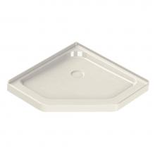 Maax Canada 101425-000-007 - NA 42.125 in. x 42.125 in. x 4.125 in. Neo-Angle Corner Shower Base with Center Drain in Biscuit