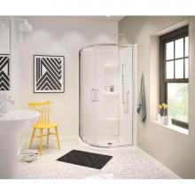 Maax Canada 101426-000-001-000 - NR 32.125 in. x 32.125 in. x 4.125 in. Neo-Round Corner Shower Base with Center Drain in White