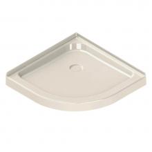 Maax Canada 101426-000-007 - NR 32.125 in. x 32.125 in. x 4.125 in. Neo-Round Corner Shower Base with Center Drain in Biscuit