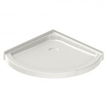 Maax Canada 101429-000-007 - R 36.125 in. x 36.125 in. x 4.125 in. Round Corner Shower Base with Center Drain in Biscuit