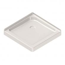 Maax Canada 101432-000-007 - SQ. 36.125 in. x 36.125 in. x 4.125 in. Square Corner Shower Base with Center Drain in Biscuit