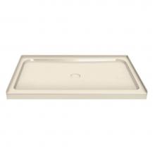 Maax Canada 102003-000-004 - MAAX 59.75 in. x 34.125 in. x 4.125 in. Rectangular Alcove Shower Base with Center Drain in Bone