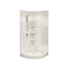 Maax Canada 102495-000-007 - Equinox I 37 in. x 37 in. x 77.75 in. 1-piece Shower with No Seat, Center Drain in Biscuit