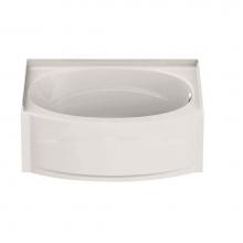 Maax Canada 102784-L-096-007 - Islander AFR - DTF 60 in. x 38 in. Alcove Bathtub with Combined Whirlpool/Aeroeffect System Left D