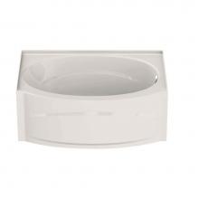 Maax Canada 102895-L-001-007 - Islander AFR 60 in. x 38 in. Alcove Bathtub with Whirlpool System Left Drain in Biscuit