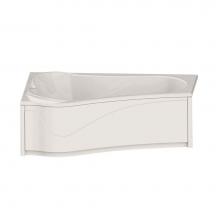 Maax Canada 102937-R-001-007 - Vichy ASY 59.875 in. x 42.875 in. Corner Bathtub with Whirlpool System Right Drain in Biscuit
