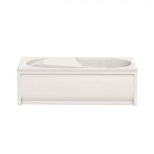 Maax Canada 102945-004-007-100 - Baccarat 71.5 in. x 35.625 in. Alcove Bathtub with Hydromax System End Drain in Biscuit