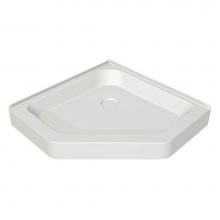 Maax Canada 105042-000-001 - NA 36.125 in. x 36.125 in. x 6.125 in. Neo-Angle Corner Shower Base with Center Drain in White