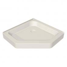 Maax Canada 105042-000-007 - NA 36.125 in. x 36.125 in. x 6.125 in. Neo-Angle Corner Shower Base with Center Drain in Biscuit