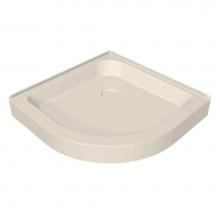 Maax Canada 105046-000-007 - R 32.125 in. x 32.125 in. x 6.125 in. Neo-Round Corner Shower Base with Center Drain in Biscuit